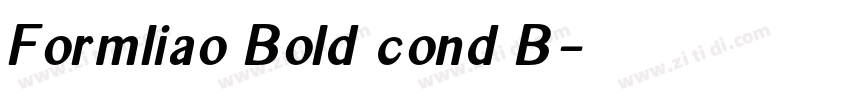 Formliao Bold cond B字体转换